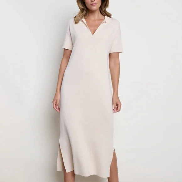 knit dress brown Compact Ultra Stretch Knit Dress With Cut Out Back Brown / 14 / R125UK1656 main image 1